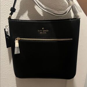 Kate Spade Black Crossbody Bag with Gold Accents